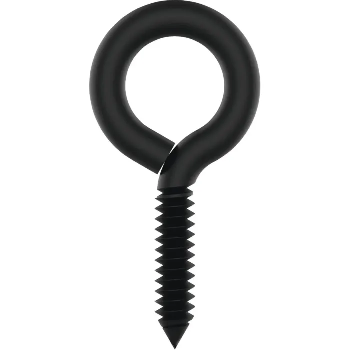 National Hardware Screw Eye (Black - 2 pk) 2-7/8 in.