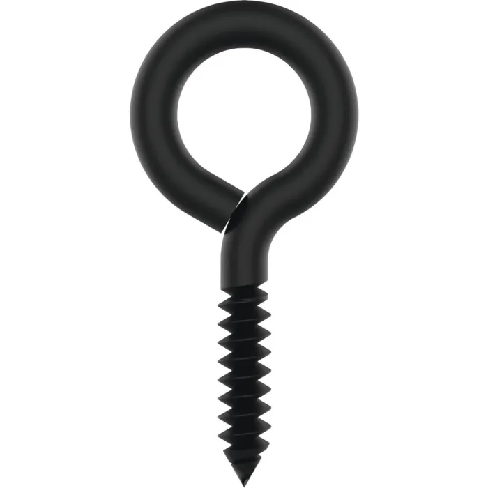 National Hardware Screw Eye (Black - 2 pk) 3 in.