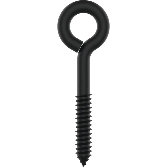 National Hardware Lag Screw Eye (Black) 3/8x 4-1/2