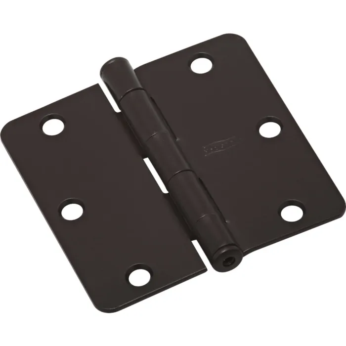 National Hardware 3-1/2 In. x 1/4 In. Radius Oil Rubbed Bronze Door Hinge