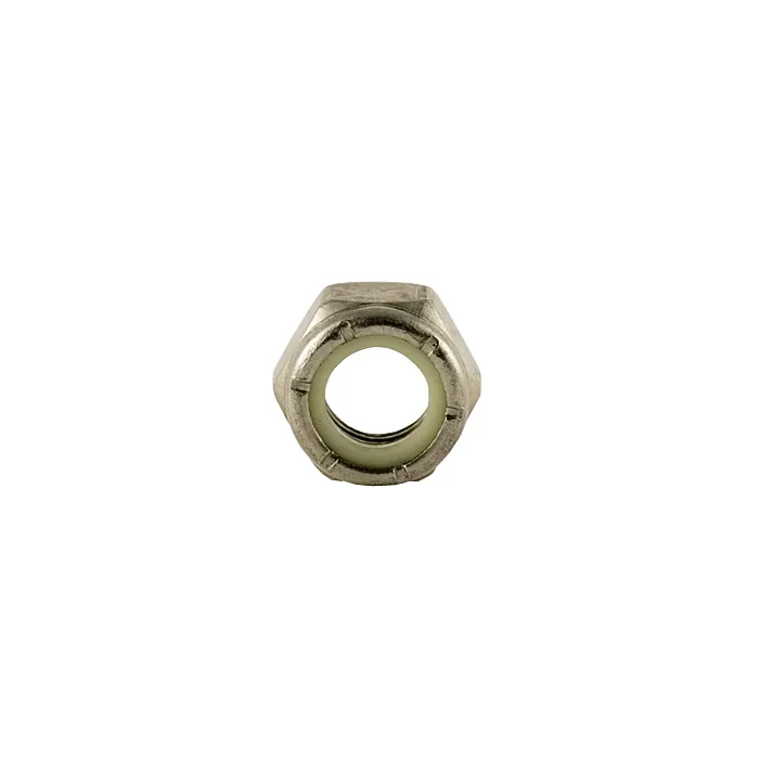 10-24 Nylon Lock Nut Coarse Thread, Stainless Steel   