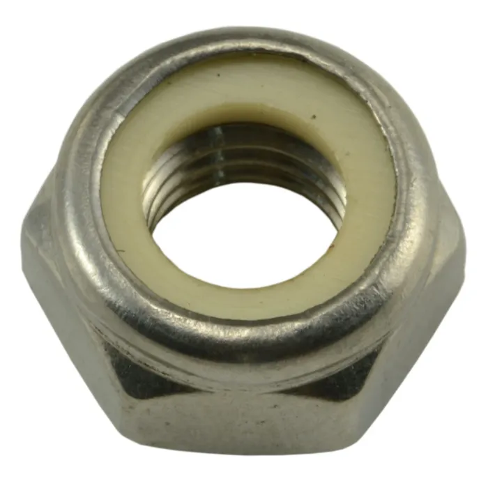10 mm - 1.50 Nylon Lock Nut Coarse Thread, Stainless Steel   