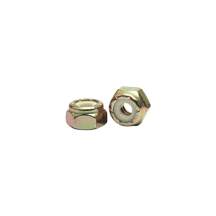 Titan™ Nylon Lock Nut 1/2"-13 Coarse Thread, Grade 8, Yellow Zinc