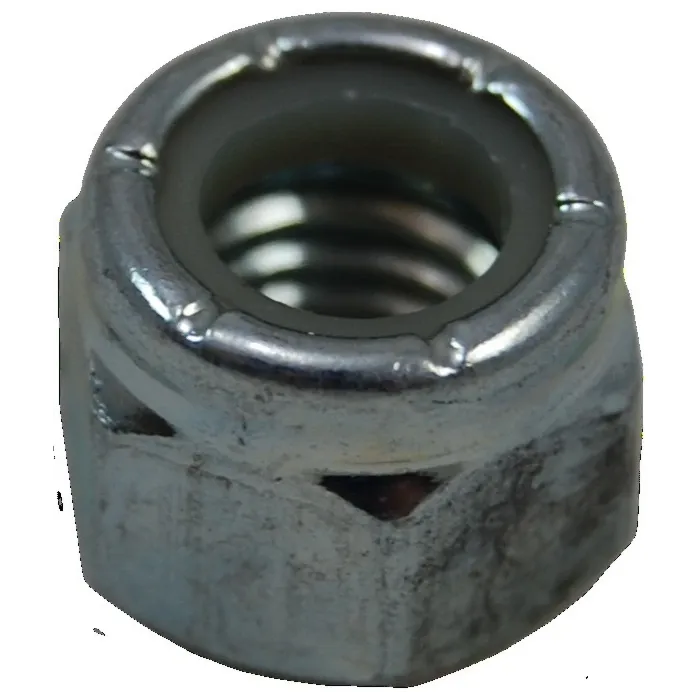 1/4"-20 Nylon Lock Nut Coarse Thread, Zinc   