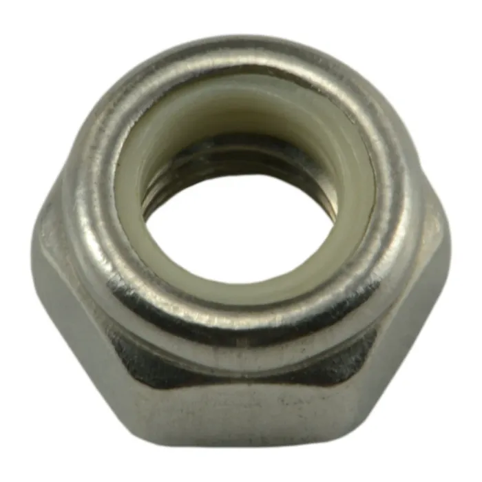 5 mm - 0.80 Nylon Lock Nut, Coarse Thread, Stainless Steel