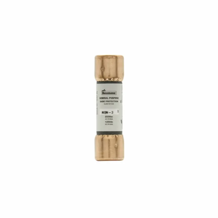 Bussmann Eaton Bussmann series NON fuse, Supplemental one-time fuse, Non current limiting, Light duty circuit locations, 10 A, Class H, Non-indicating, Ferrule end x ferrule end, 50 kAIC at 250 Vac,50 kAIC at 125 Vdc, Standard, 10, 250 V, 125 Vdc