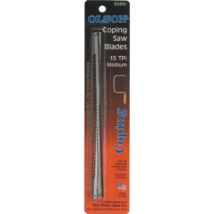 Olson 15 TPI Coping Saw Blade (4pk) 6-1/2 in.