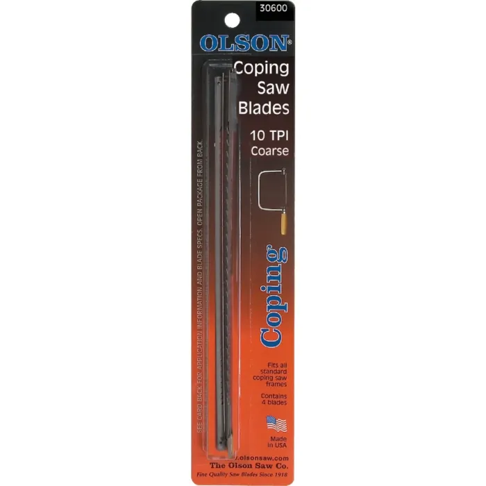 Olson 10 TPI Coping Saw Blade (4pk) 6-1/2 in.