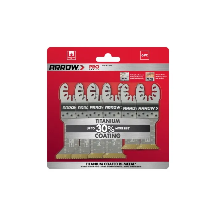 Arrow Fastener Bi-Metal Non-Ferrous Metals Wood and Nails Wood PVC Drywall Titanium Metal/Wood Blade