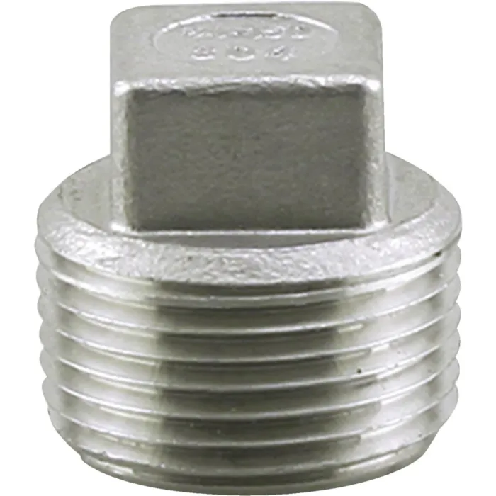 PLUMBEEZE PLUMB-EEZE 1/2 In. MIP Square Head Stainless Steel Plug
