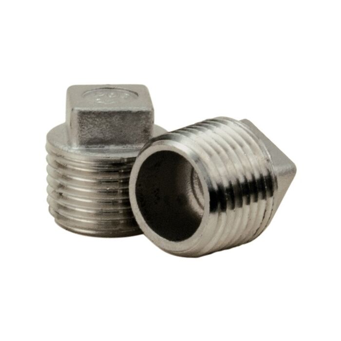 PLUMBEEZE 1/2" 304SS CORED PLUG ISO4144