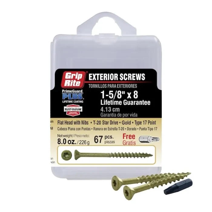 Grip-Rite #8 T-25 Star 1-5/8 in Deck Screw 67pk