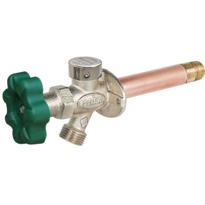 PRIER Products 10 in. Anti-Siphon Wall Faucet With Soft Grip Handle - 1/2 in. PEX Inlet
