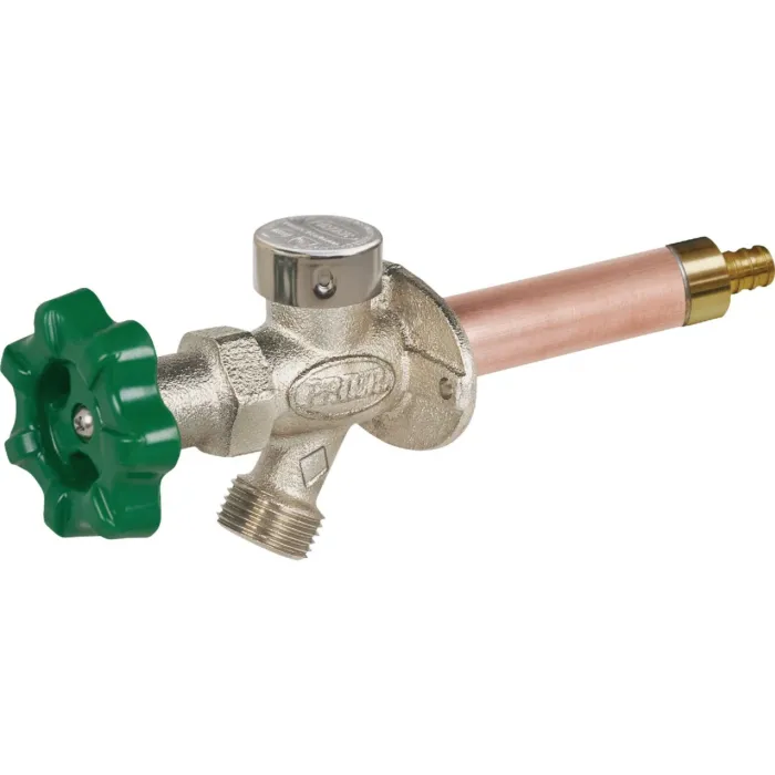 PRIER Products Prier 1/2 In. x 12 In. Crimp Pex Quarter-Turn Anti-Siphon Freezeless Wall Hydrant