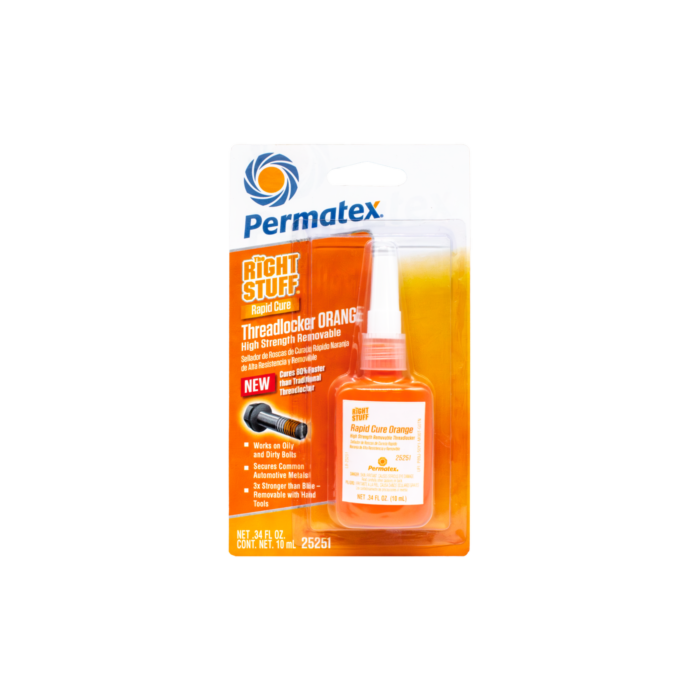 Permatex The Right Stuff® Rapid Cure High Strength Removable Threadlocker (Orange) 10 mL
