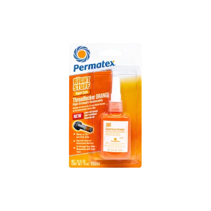Permatex The Right Stuff® Rapid Cure High Strength Removable Threadlocker (Orange) 10 mL