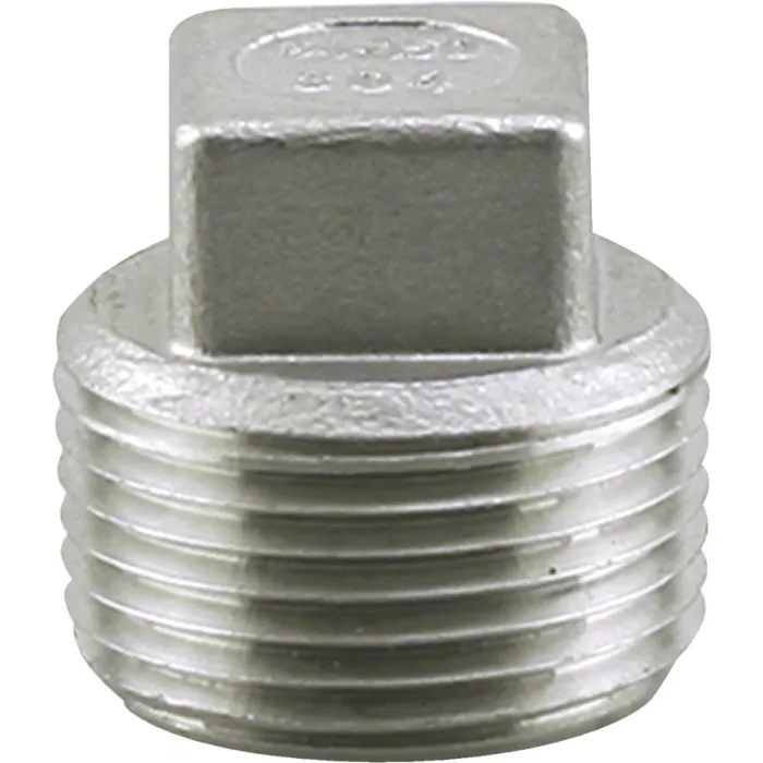 Boshart Industries PLUMB-EEZE 3/4 In. MIP Square Head Stainless Steel Plug