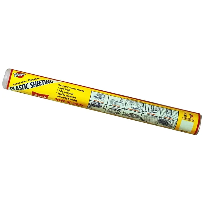 Warps 4 mil Plastic Sheeting (Clear) 10 ft x 25 ft