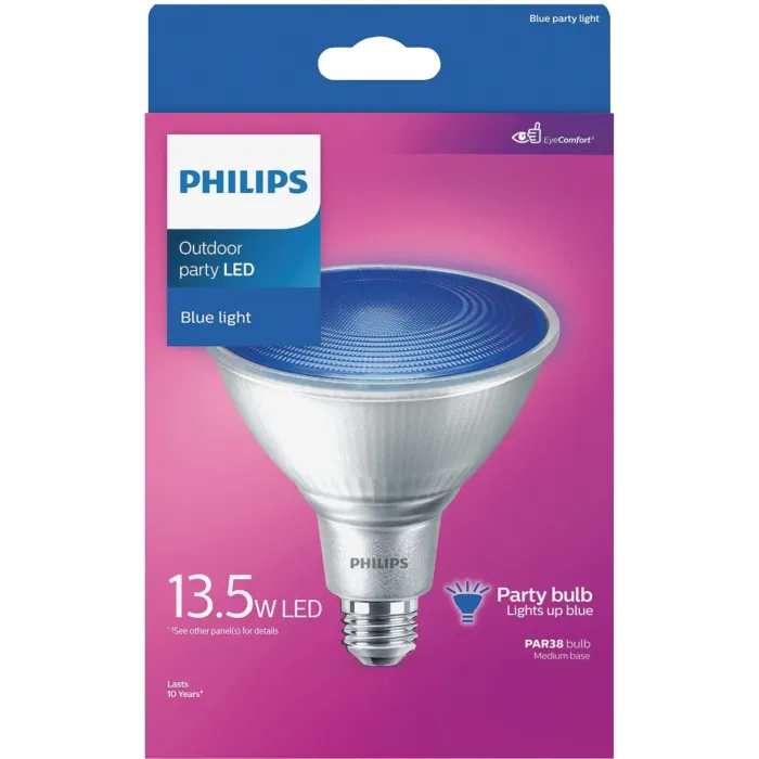 Philips Lighting 13.5PAR38/PER/BLUE/ND/ULW/G/120V 4/1FB