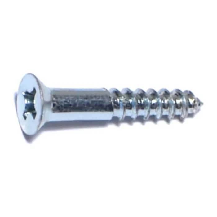 #5 x 3/4" Phillips Flat Head, Wood Screw, Zinc 