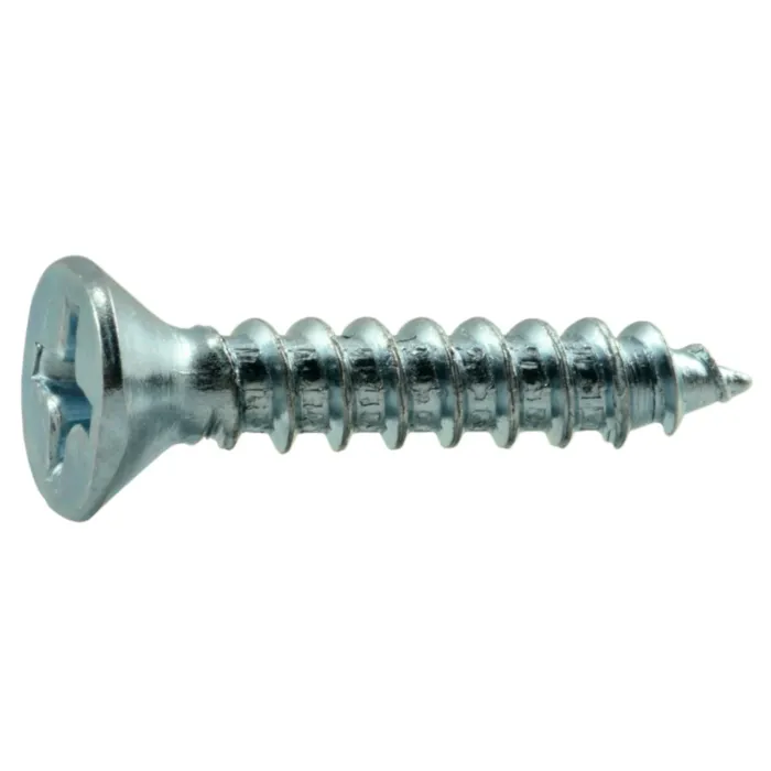#8 x 7/8" Phillips Flat Head, Wood Screw, Zinc 