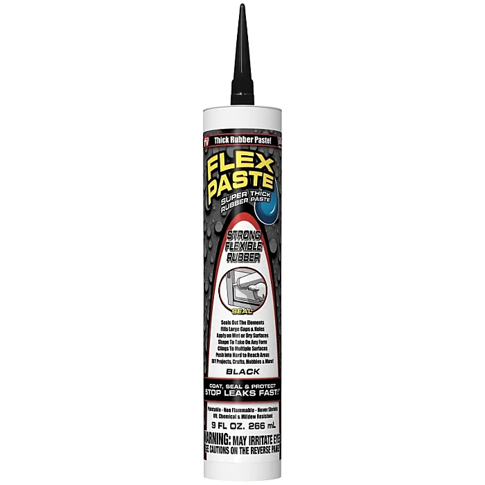 Flex Seal Flex Paste 9 Oz. Rubber Sealant, Black
