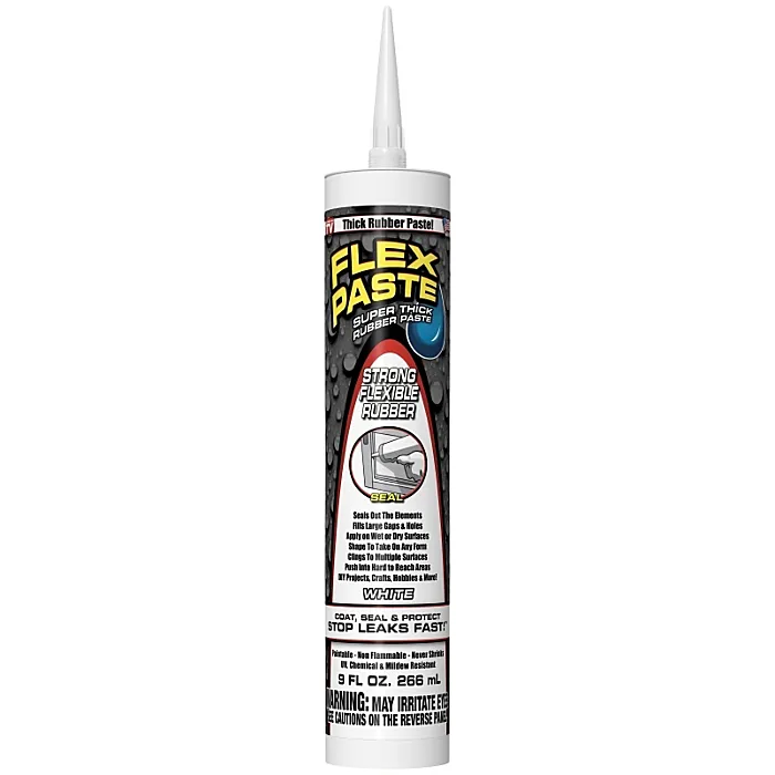 Flex Seal Flex Paste 9 Oz. Rubber Sealant, White
