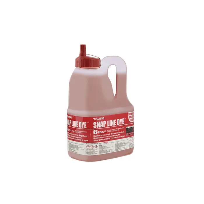 TAJIMA TOOL Snap Line Dye, permanent marking chalk, dark red, easy-fill nozzle, 2.7 kgs. / 6 lbs.