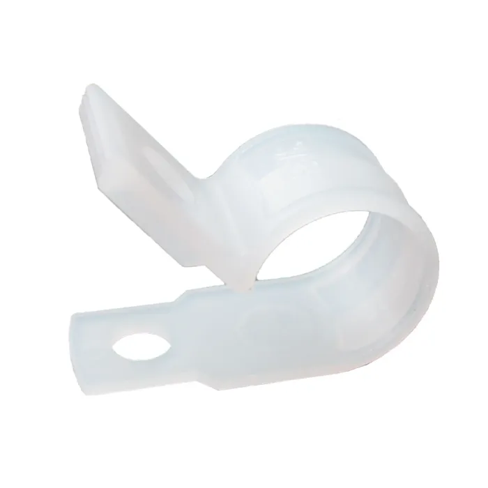 Gardner Bender Plastic Cable Clamp, 3/8" Dia, Smooth Edge, Fast Install, Screw or Nail Mount, Natural 15/Bag