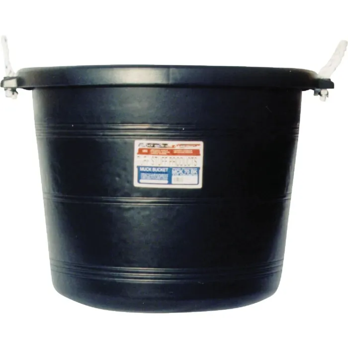 Little Giant Products Tuff Stuff 70 Qt. Black Muck Bucket