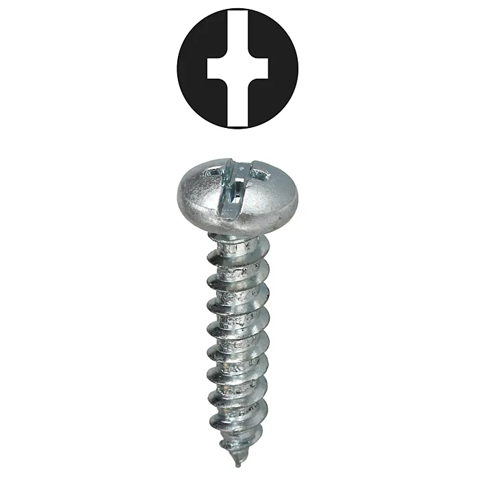 Titan™ #14 2-1/2 in Pan Head Slotted/Phillips Sheet Metal Screw