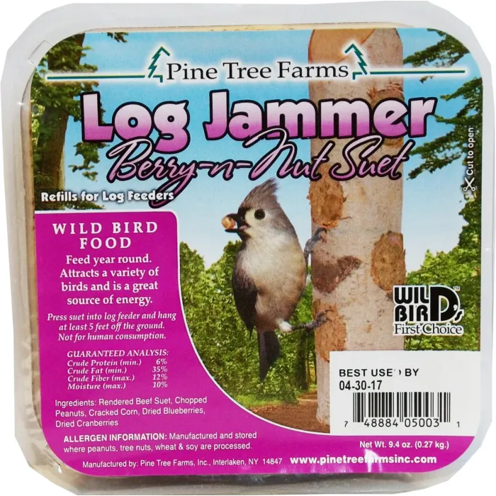 Log Jammer Berry-n-Nut Suet Plug