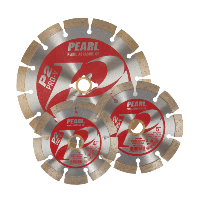 Pearl Abrasives P2™ Pro-V™ Concrete and Masonry Dry - 16 x .125 x 1, 20mm Pearl P2 Pro-V™ Concrete & Mansory Blade, 12mm Rim