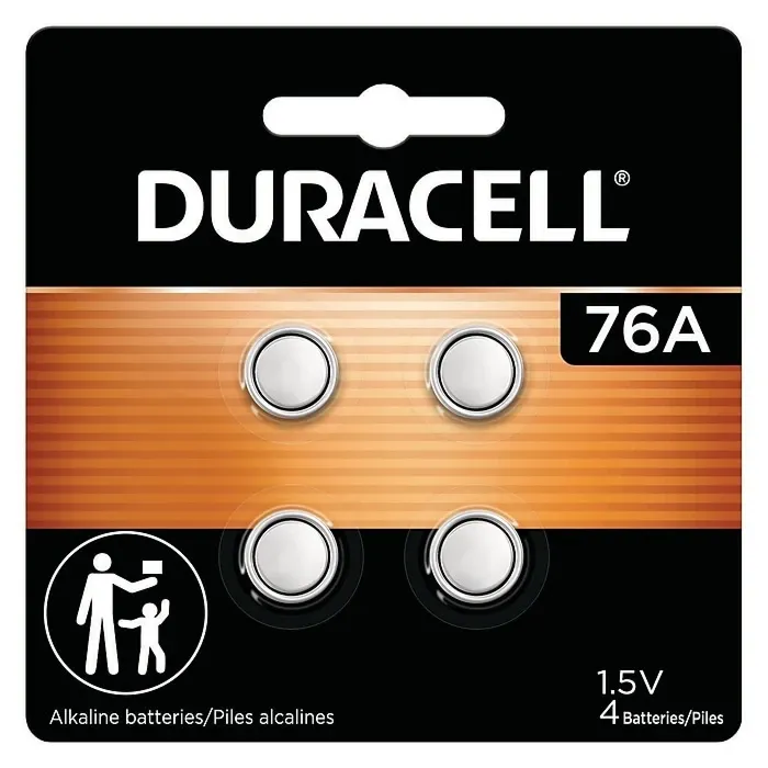 Duracell 76A Alkaline Button Cell 4 pk