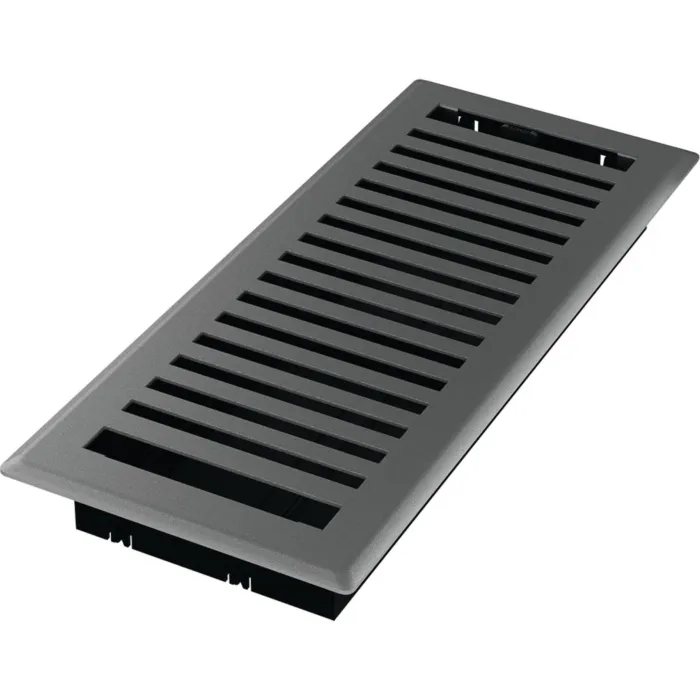 Imperial Montezuma 4 In. x 12 In. Gray Granite Steel Floor Register