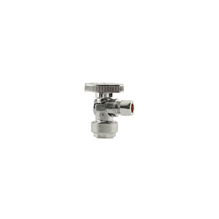 Boshart Industries NO LEAD 1/2"PUSHFIT x 3/8"COMP 1/4 TURN, TEE SUPPLY VALVE