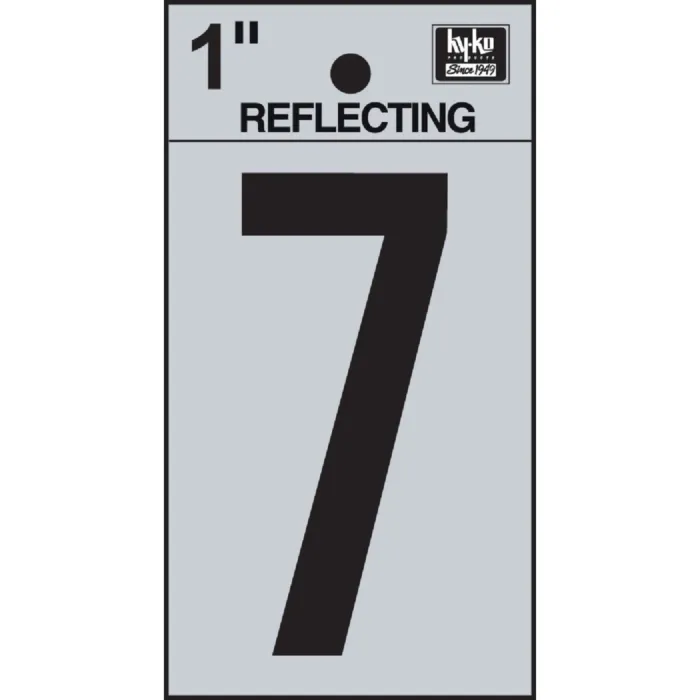 Hy-Ko Vinyl 1 In. Reflective Adhesive Number Seven