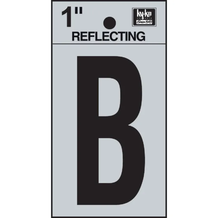 HY-KO Hy-Ko Vinyl 1 In. Reflective Adhesive Letter, B