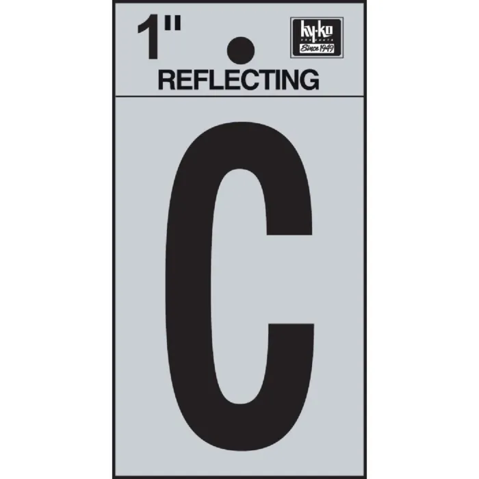 HY-KO Hy-Ko Vinyl 1 In. Reflective Adhesive Letter, C