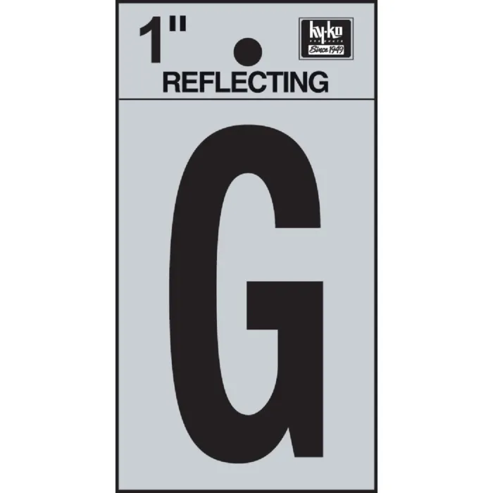 HY-KO Hy-Ko Vinyl 1 In. Reflective Adhesive Letter, G