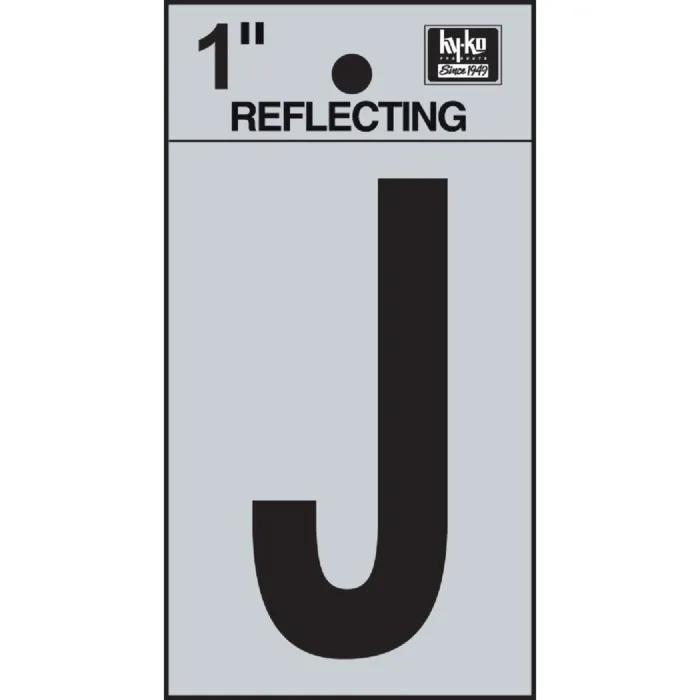 HY-KO Hy-Ko Vinyl 1 In. Reflective Adhesive Letter, J