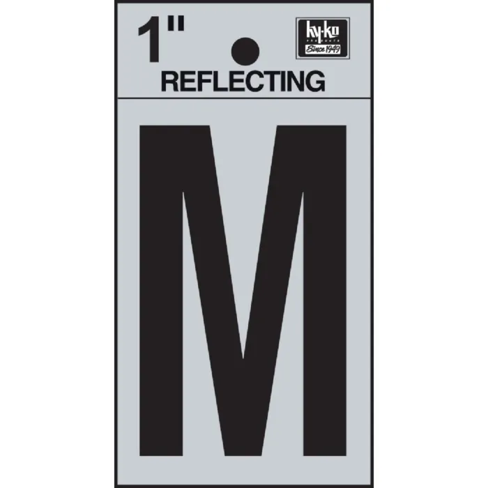 HY-KO Hy-Ko Vinyl 1 In. Reflective Adhesive Letter, M