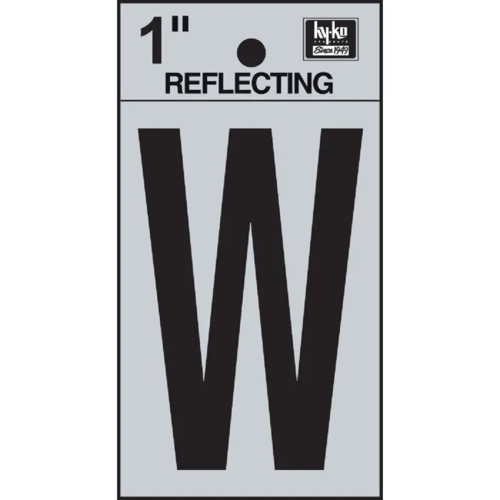 HY-KO Hy-Ko Vinyl 1 In. Reflective Adhesive Letter, W