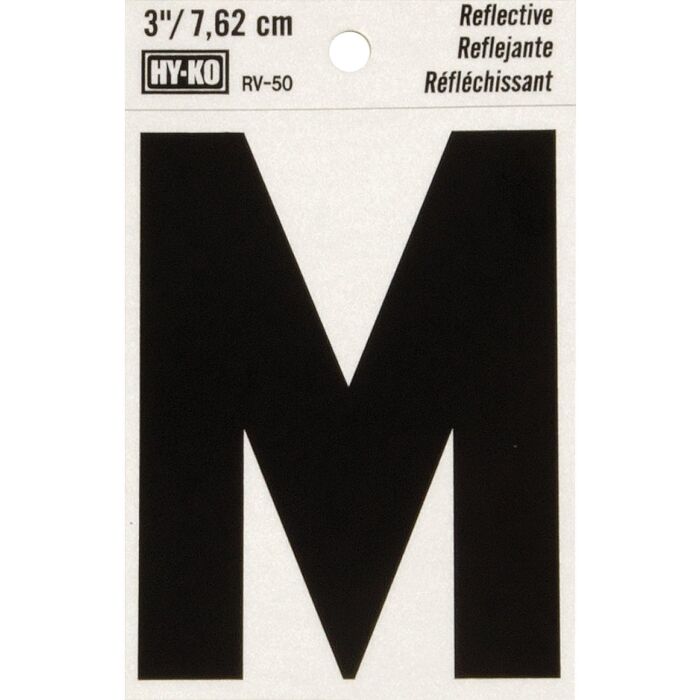 HY-KO Hy-Ko Vinyl 3 In. Reflective Adhesive Letter, M