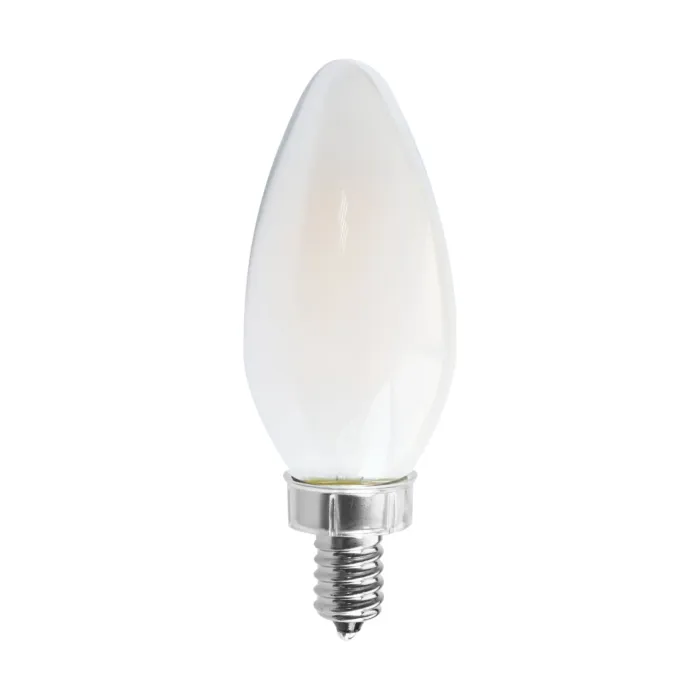 Satco 120V C11 LED Filament Candelabra Base Bulb (Frosted) 2700K, 90CRI, 760 Lumens