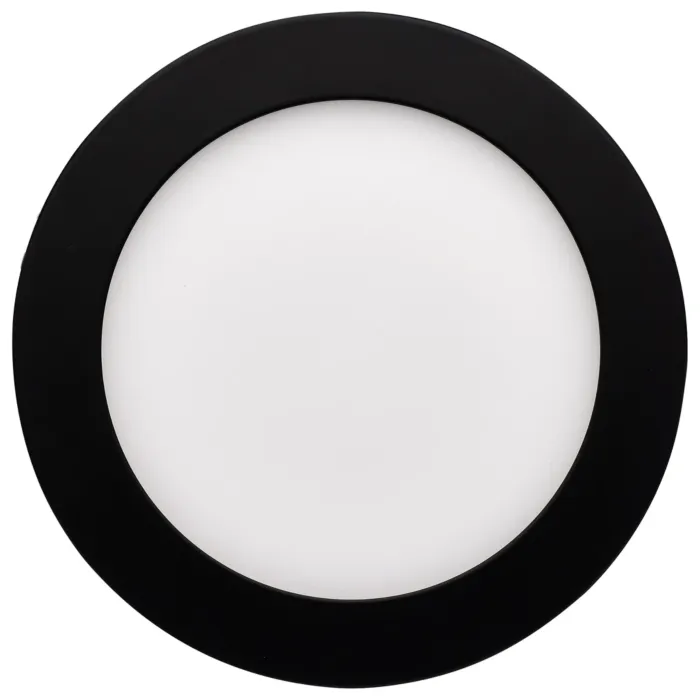Satco 12 Watt LED Direct Wire Round Downlight (Black) 6 in.