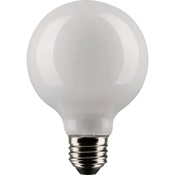 Satco Nuvo 60W Equivalent Warm White G25 Medium Frosted LED Decorative Light Bulb (2-Pack)