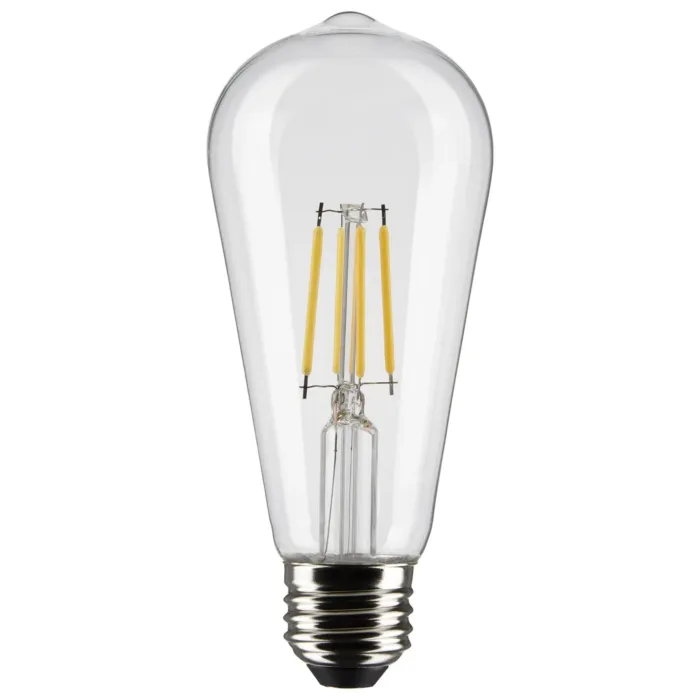 Satco 5W ST19 Medium Base LED Filament (Clear) 90 CRI, 2700K, 120 Volt
