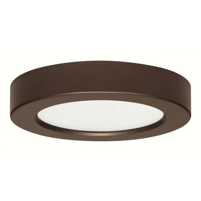 Satco 10.5 watt - 5.5" Flush Mount LED Fixture - 3000K - Round Shape - Bronze Finish - 120 volts