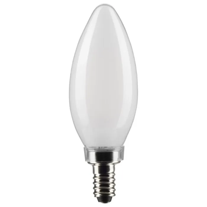 Satco LED 3W Candelabra Base Frosted Light Bulb 2pk